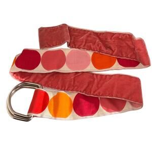 Loop da Loops Polka Dot Pink Velvet Back Woman’s Belt Polka Dot